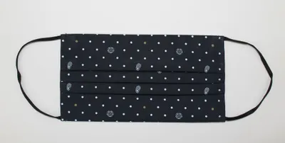 Paisley Dot Face Mask - Navy
