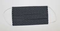 Polka Dot Italian Print Face Mask w/ Nose Wire - Navy w/White