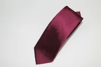 Poly/Silk Dot Tie - Burgundy / Black