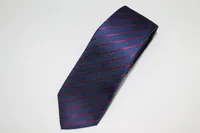 Poly/Silk Stripe Tie - Burgundy / Blue