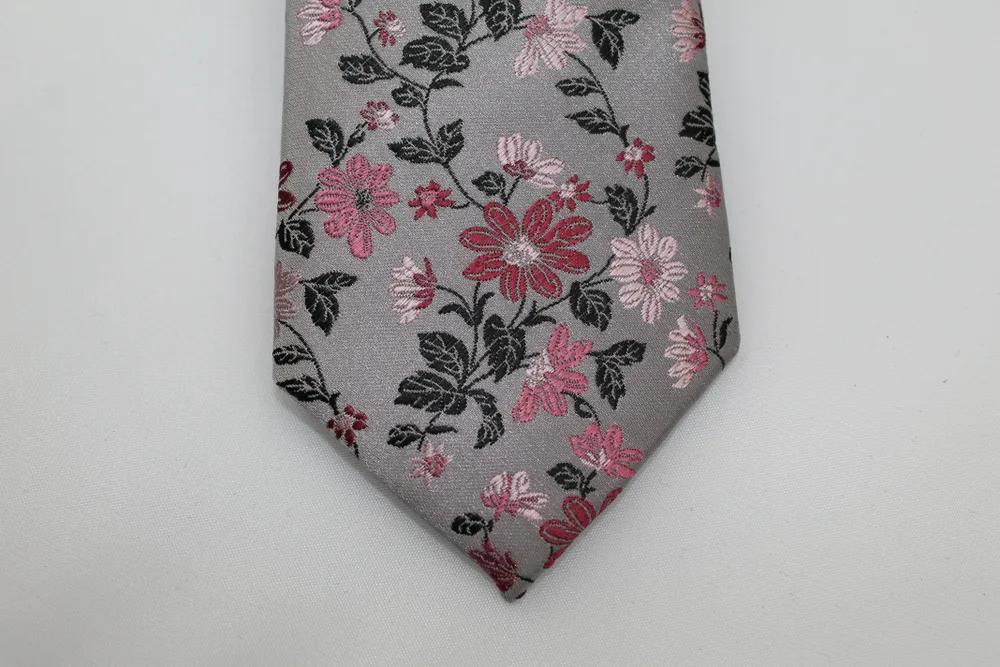Boys Floral Tie - Pink
