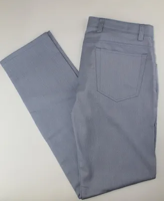 Textured 5-Pocket Stretch Pant - Blue