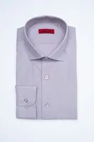 Modern Fit Solid Dress Shirt - Silver