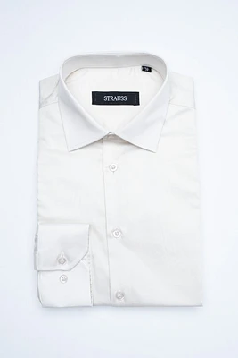 Cotton Satin Finish Solid Dress Shirt