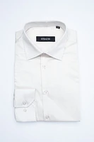 Cotton Satin Finish Solid Dress Shirt