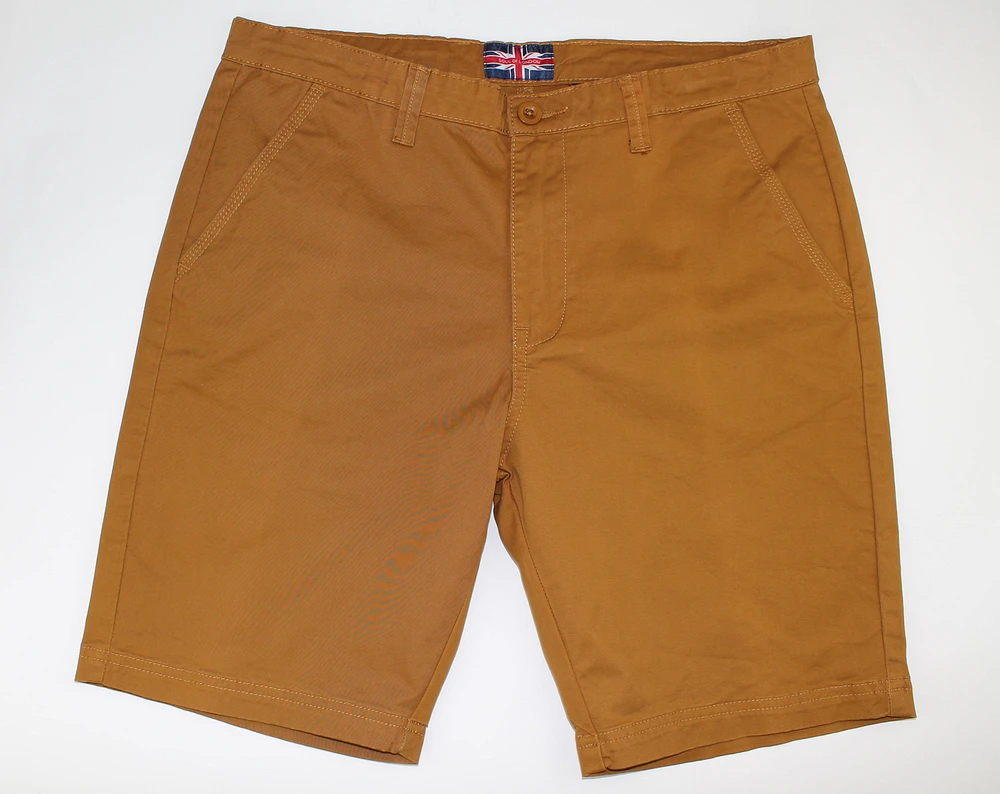 Cotton Stretch Shorts - Camel