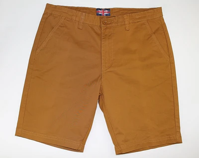 Cotton Stretch Shorts - Camel