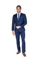 Slim Fit Solid Suit - Navy