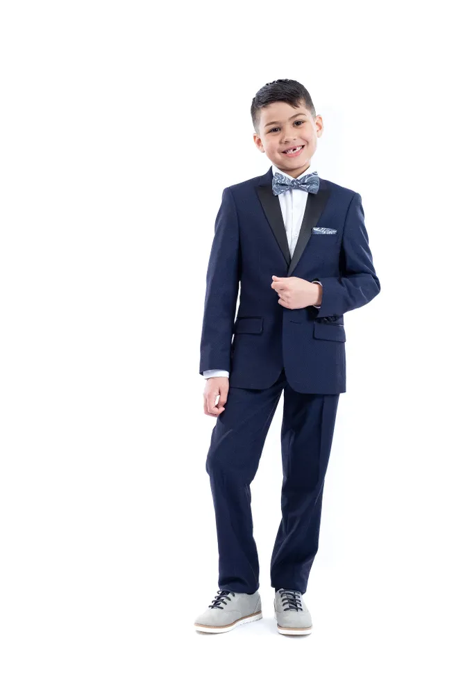 Boys Diamond Textured Tuxedo