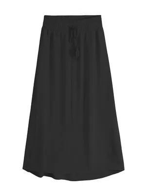High-Low Button Front Skirt