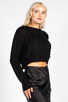 Emmeline Cable Knit Bow Sweater