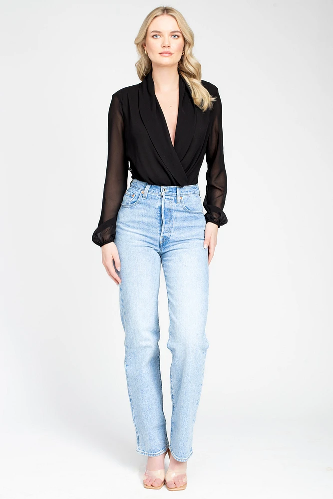 Isla Long Sleeve Chiffon Bodysuit