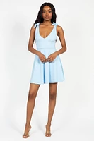 Gabriella Tie Shoulder Skater Mini Dress