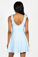 Gabriella Tie Shoulder Skater Mini Dress