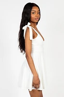 Gabriella Tie Shoulder Skater Mini Dress