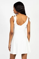 Gabriella Tie Shoulder Skater Mini Dress