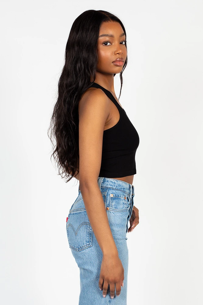 C'est Moi Bamboo Crop Tank Top