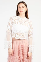 Addison Lace Bell Sleeve Blouse