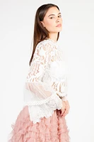 Addison Lace Bell Sleeve Blouse