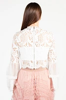 Addison Lace Bell Sleeve Blouse