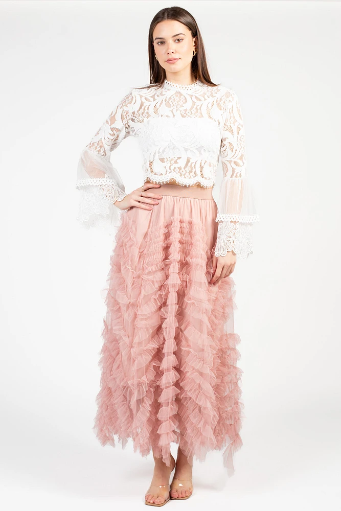 Addison Lace Bell Sleeve Blouse