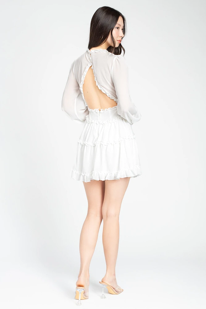 Mackenzie Ruffle Trim Mini Dress