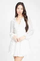 Mackenzie Ruffle Trim Mini Dress