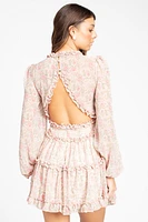 Madison Floral Ruffle Trim Mini Dress