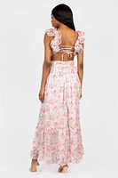 Marie Strap Back Floral Maxi Dress