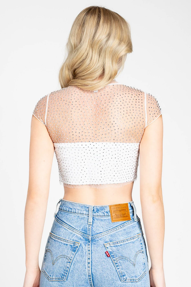 Alexa Embellished Crop Top