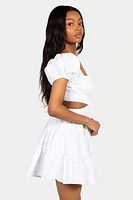 Avelyn Cut Out Babydoll Mini Dress