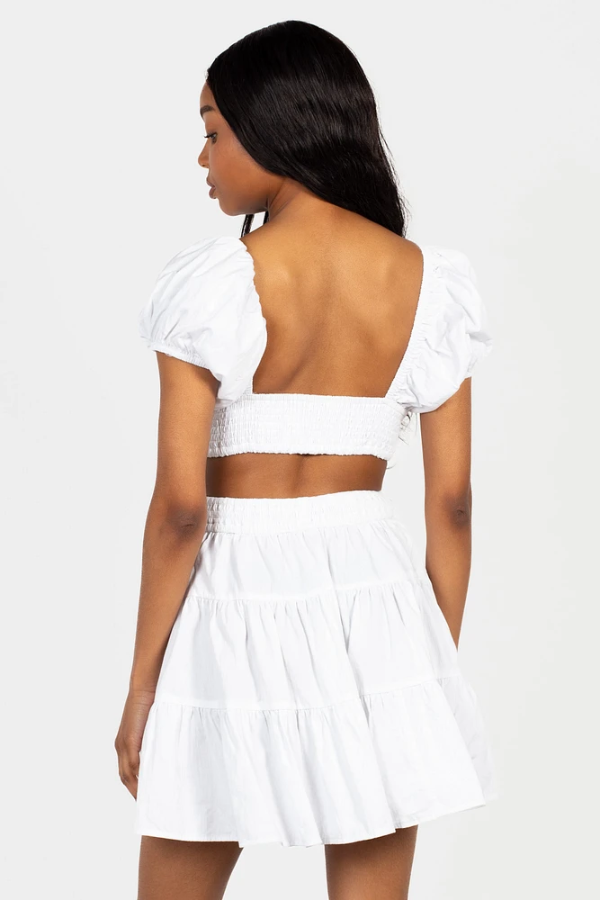 Avelyn Cut Out Babydoll Mini Dress