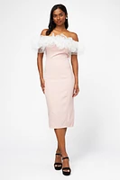 Lottie Tulle Trim Midi Dress