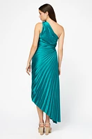 Reagan One Shoulder Pleated Hi Lo Maxi Dress
