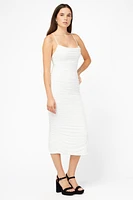 Whitney Mesh Ruched Midi Dress