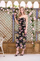 Elise Floral Ruched Maxi Dress