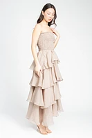 Marlow Smocked Tiered Ruffle Maxi Dress