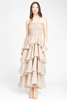 Marlow Smocked Tiered Ruffle Maxi Dress