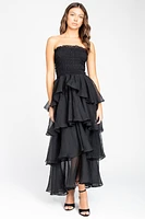 Marlow Smocked Tiered Ruffle Maxi Dress