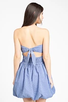 Clarissa Gingham Bubble Hem Mini Dress