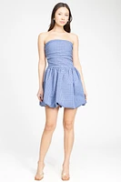 Clarissa Gingham Bubble Hem Mini Dress
