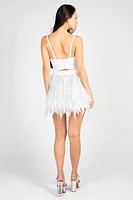 Lenore Embellished Bustier Crop Top
