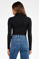 Georgina Ribbed Crop Turtleneck