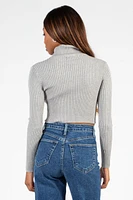 Georgina Ribbed Crop Turtleneck