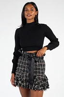 Tayla Cut Out Back Ribbed Knit Top