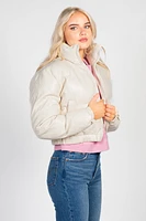 Rebel Faux Leather Bomber Jacket