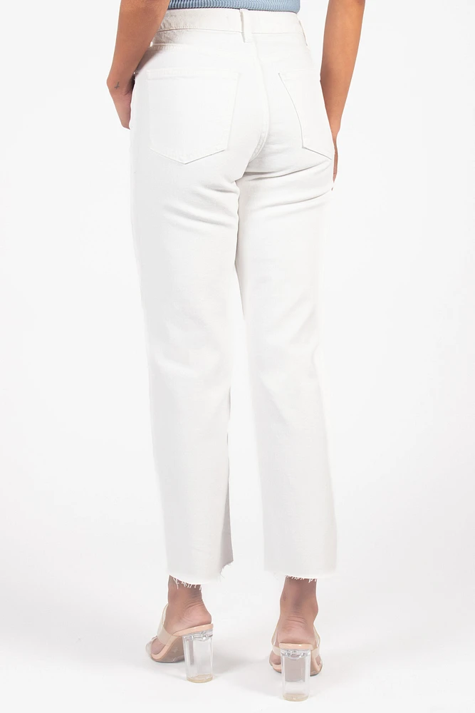 Just USA Hem Detail Straight Jeans