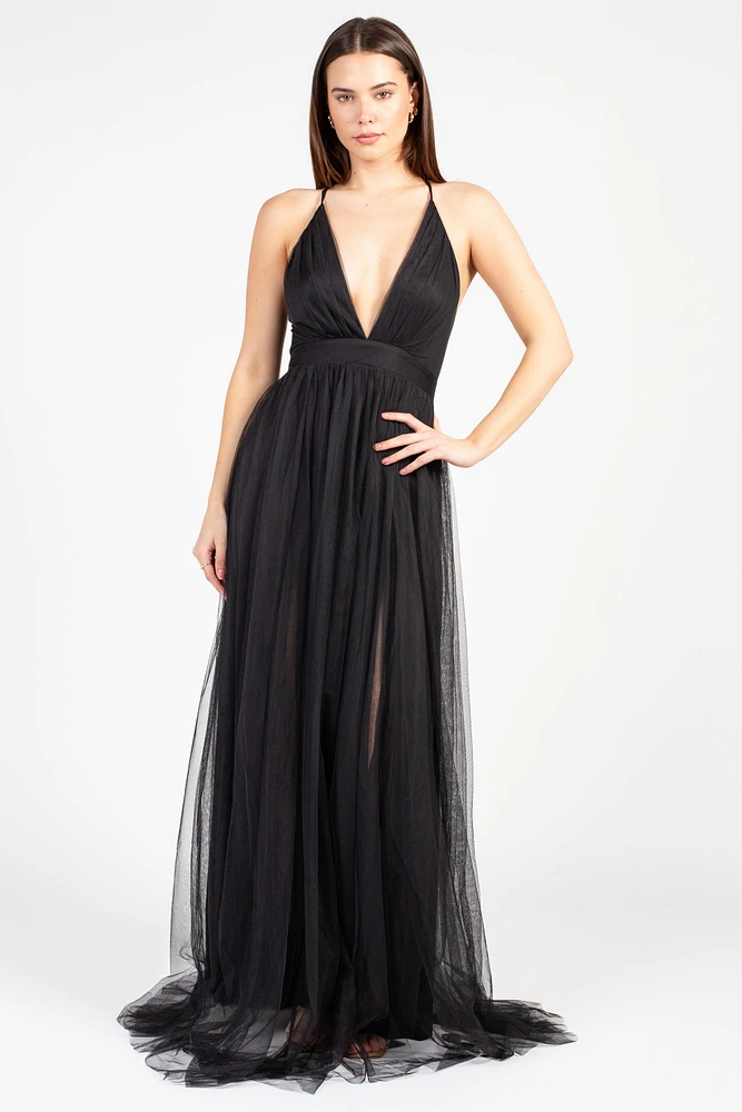 Sandy Tulle Maxi Dress