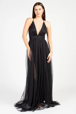 Sandy Tulle Maxi Dress