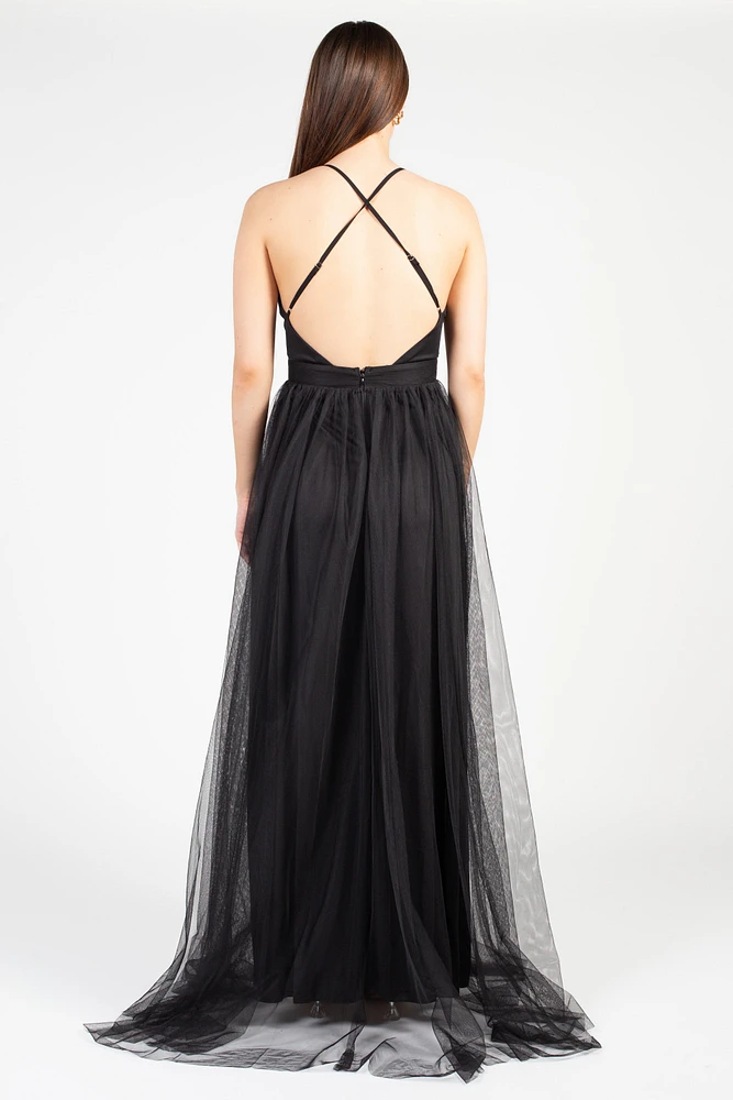 Sandy Tulle Maxi Dress
